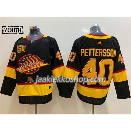 Lapsille NHL Vancouver Canucks Pelipaita Elias Pettersson 40 Flying Skate 50th Anniversary Adidas 2019-20 Musta Authentic